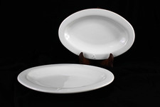 Set 2 Vassoi OVALI Vintage in Porcellana Bianca Design Made in Italy DA TAVOLA