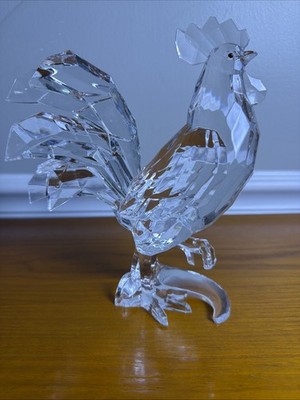 Department 56 Studio Brands Facets Rooster Figurine Acrylic Crystal Style