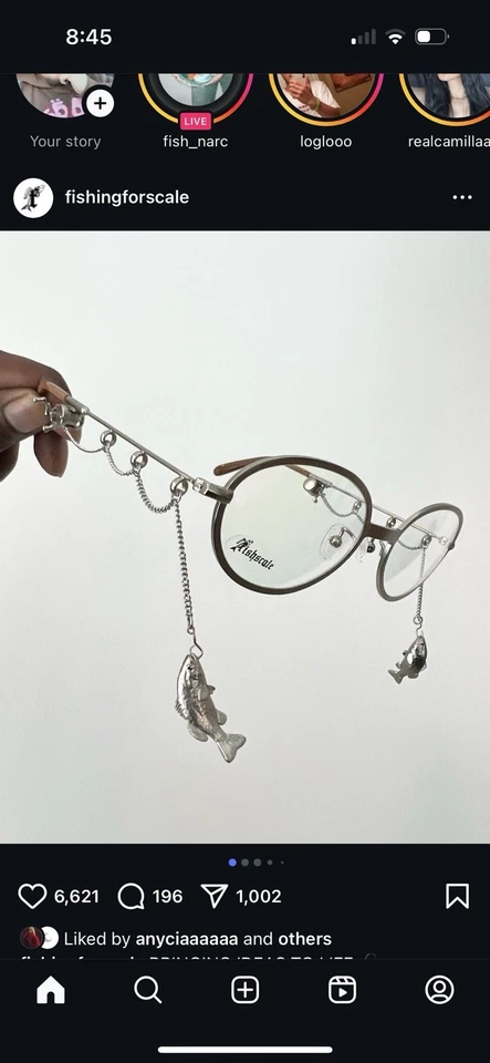 FISHINGFORSCALE FISH HOOK GLASSES, Clear Lenses - Image 2 of 4