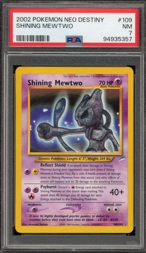 Pokemon Shining Mewtwo Neo Destiny 1st Edition Holo Secret Rare #109 PSA 7