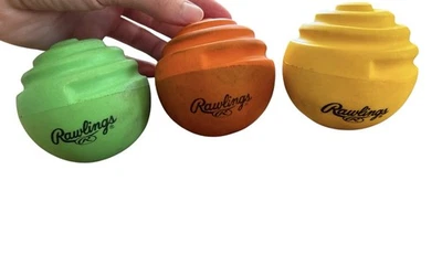 Rawlings Baseball/Softball Curve Ball Schaumstoff Trainingsbälle 3er Pack - Mehrfarbig - Bild 1 von 4