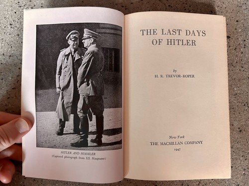 The Last Days of Hitler First Printing by H R Trevor Roper HC Book 1947 EX COND - Picture 1 of 12