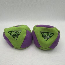 Hacky Sack Green Purple Footbag Ball for Footbag Kicking and Tricks Lot Of 2