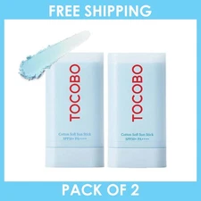 Tocobo Cotton Soft Sun Stick SPF50+ PA++++  19g Each Non-Greasy - ( PACK OF 2 )