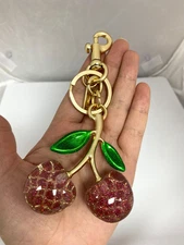 Pink Cherry Keychain Bag Charms Women's Bag Charm - Ideal Gift