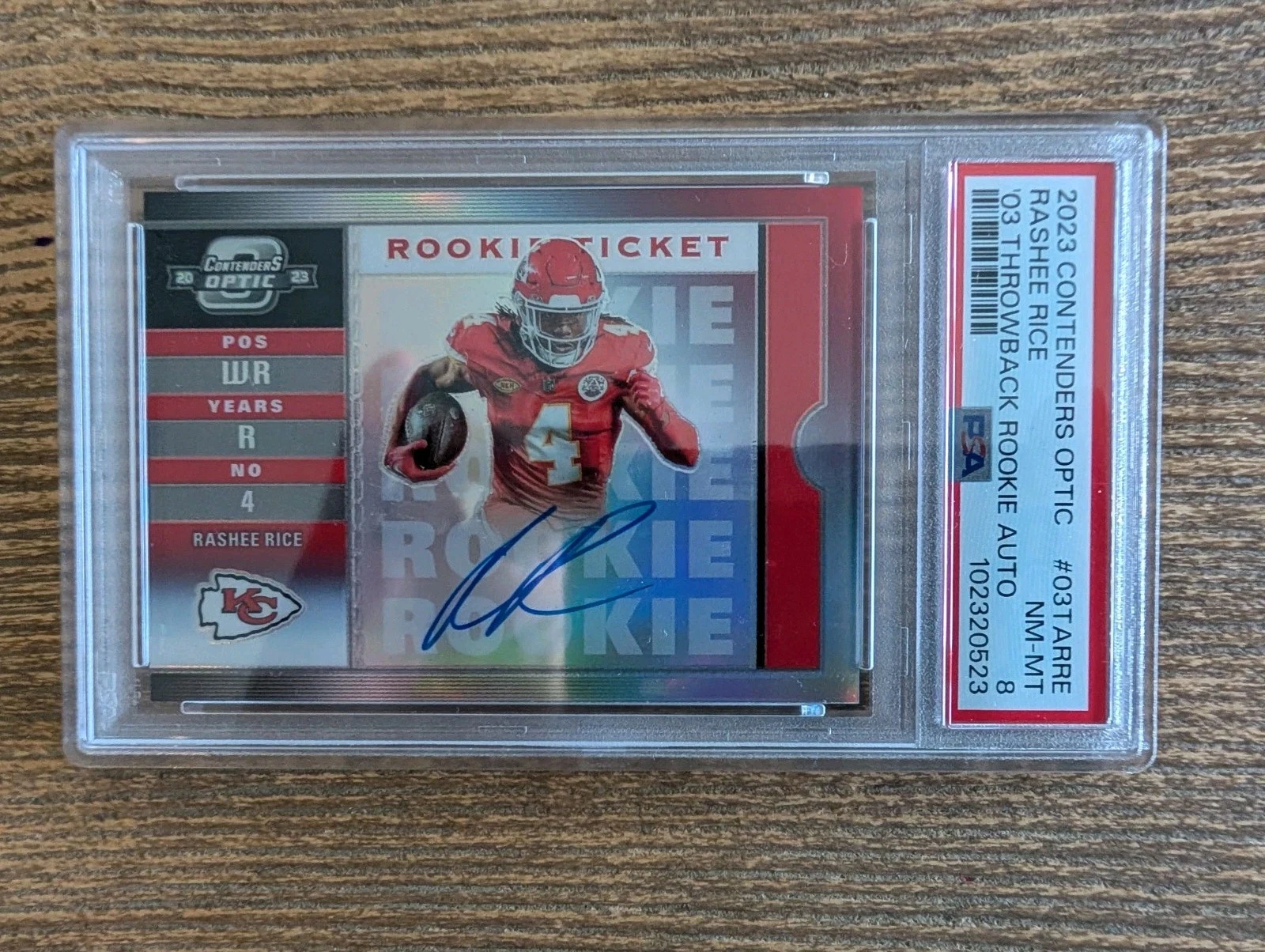 Rashee Rice Panini Contenders Optic 2003 Contenders Throwback Rookie Autographs #03TARRE Base