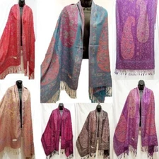 Paisley Vine Floral Flower Leaf Multi Color Fashion Scarf Shawl Pashmina Leaf