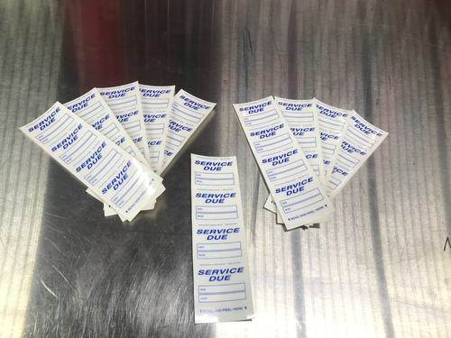 40 Generic Next Service Due Reminder Stickers – Oil Change tire ...
