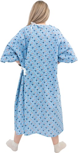 Paquete de 3 - Vestido de hospital unisex mangas a presión IV - Se adapta a pequeño a 2XL - Imagen 5 de 8