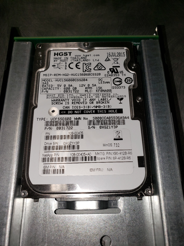 NetApp X412B-R6 600GB 15K SAS Hard Drive X90/SP-412B in tray - Picture 2 of 4