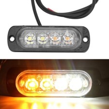 Lampeggiante 4 Led Faro Strobo Emergenza Soccorso Ambulanza 18W Bianco Giallo PV