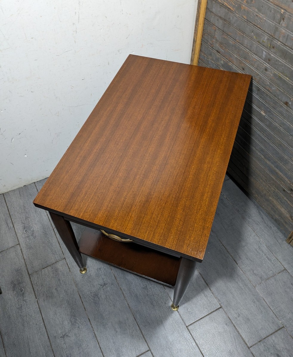 Vintage Mersman Mid Century Modern 2-Tier End Table with