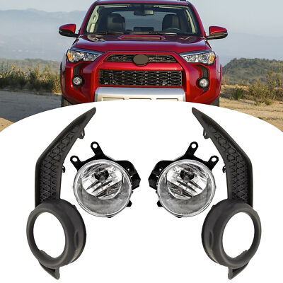 For 2014-2020 Toyota 4Runner TRD/SR5 Fog Lights+Lamps Bezel Trim Surround Covers