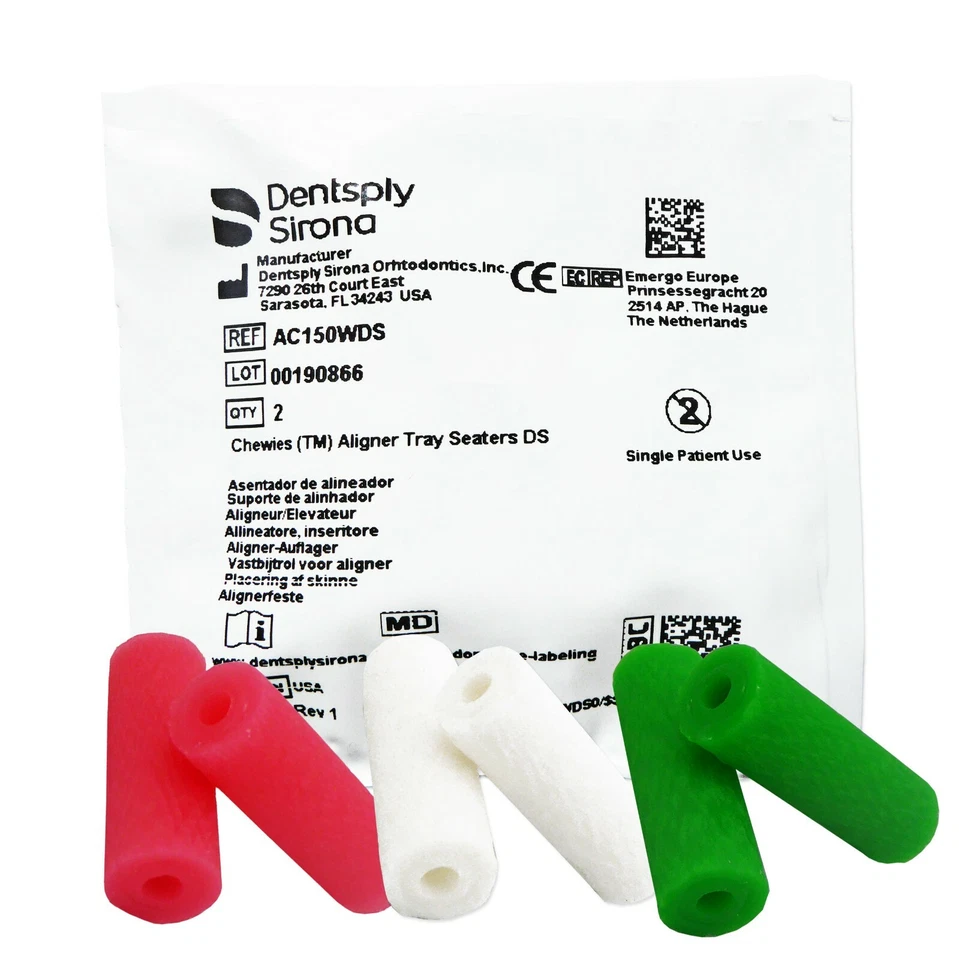 Aligner Chewies x 6 ~ Mint or Bubblegum Seaters Retainer Clear Braces