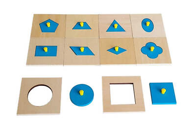 10 Geometric Insets with Frame - IFIT MONTESSORI SENSORIAL MATERIAL