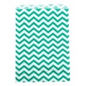 500 Teal Chevron Merchandise Retail Paper Party Favor Gift Bags 6" x 9" Tall