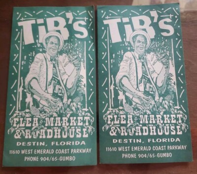 2 - Tib's Flea Market & Roadhouse Destin FL Menu Wall Decor Emerald Coast Beach