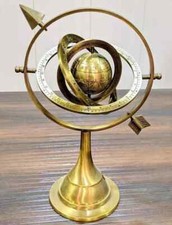 Antiguo globo náutico marítimo astrolabio esfera latón armilar coleccionable