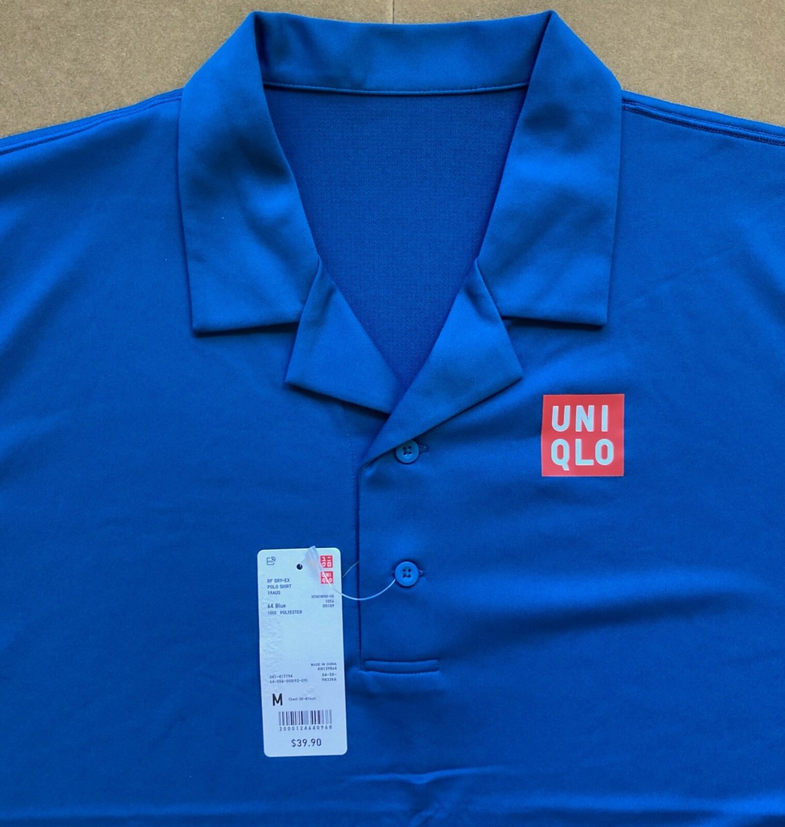 Uniqlo Roger Federer RF 2019 Australian Open Tennis Polo Uniqlo Roger Federer RF 2019 Australian Open Tennis Polo