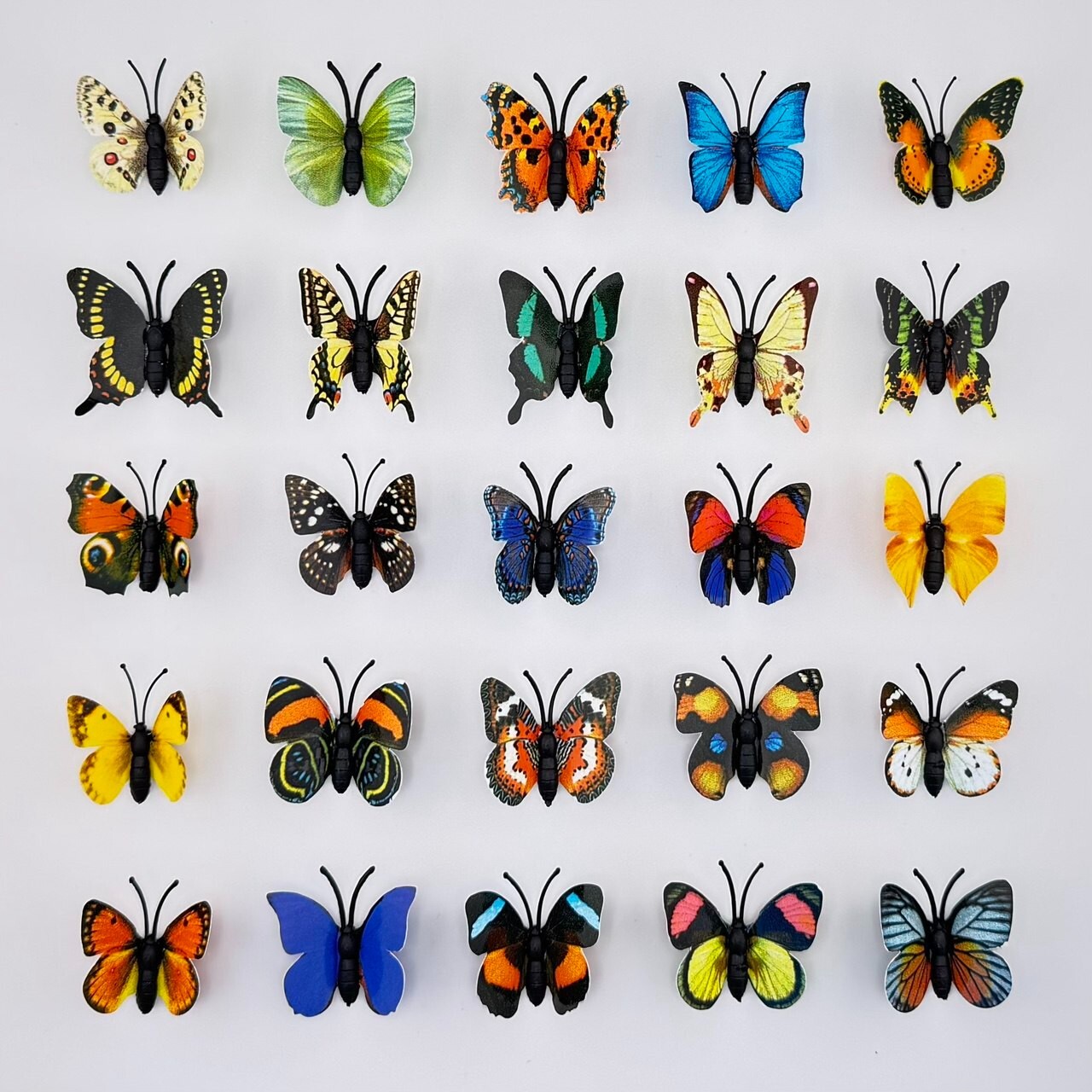 25-Piece Realistic 3D Butterfly Fridge Magnets Decorative Home Decor, Gift Set