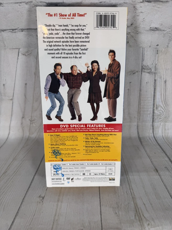 Seinfeld The Complete 1st and 2nd Seasons (DVD) Sealed Bonus Feature Foto 2 de 3