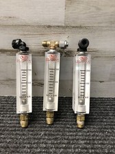 Used Lot of 3 DWYER SCFH AIR Inline 0-200 4" length w/ Fittings