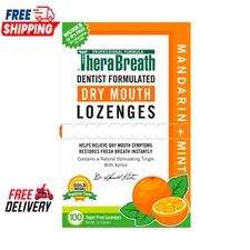 TheraBreath Dry Mouth Mandarin Mint Lozenges, 100 count, 165 g