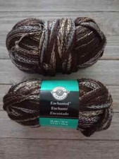 ruffle yarn lot crochet loops threads enchanted chocolate truffle 3.5 oz 2pc