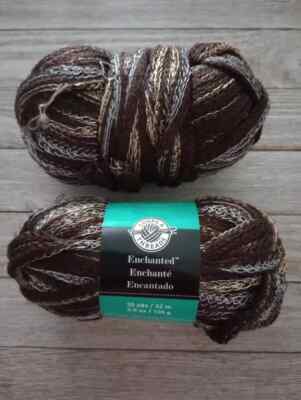 ruffle crochet yarn loops threads enchanted chocolate truffle 3.5 oz #0047 2pc
