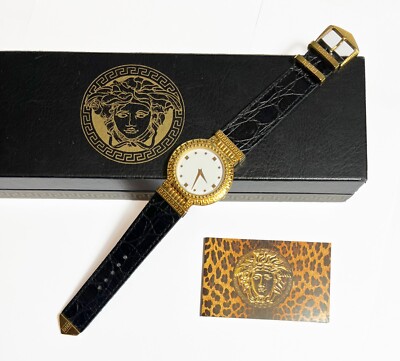 VINTAGE GIANNI VERSACE Signature MEDUSA GOLDPLATED G10 Watch NEW