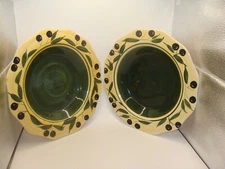 TWO Cherries Dinner Plates 10 3/4” Portugal ~