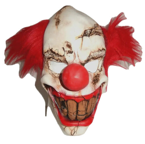 Adult Halloween Scary Fright Evil Horror Clown Face Mask Latex Costume Cosplay - Picture 1 of 6