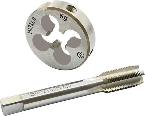 M12 X 1mm Tap+Die Set HSS Machine Thread Tap And Round Thread Die Right Hand - Picture 4 of 7