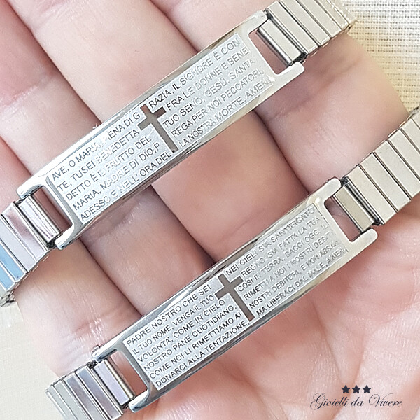 Bracciale Elastico Bracciale Padre Nostro Acciaio BRACCIALE
