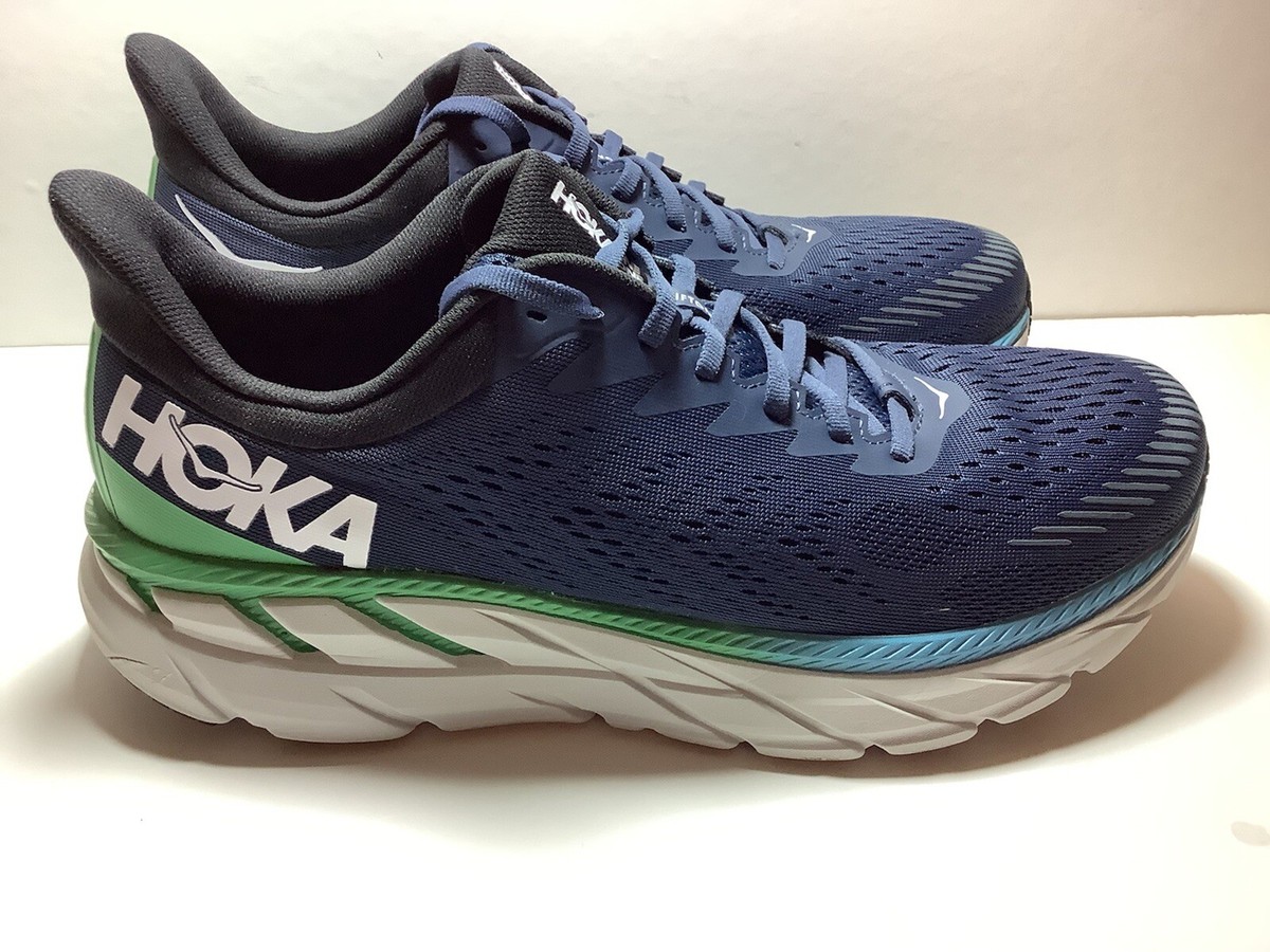 Hoka One One Clifton 7 Men Size 12.5 D Blue Green Running Athletic Shoes 1110508 MEN HOKA ONE CLIFTON 7:SZ12.5(M)1110508 BLUE RUNNING SHOES  main image 3