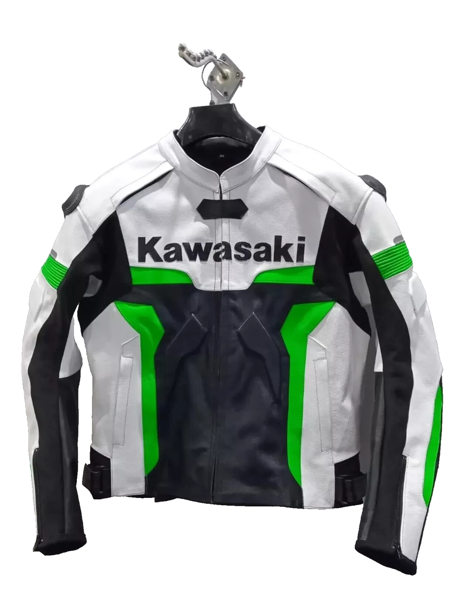 Kawasaki Ninja Motorcycle Racing Leather Jacket | Biker Sports