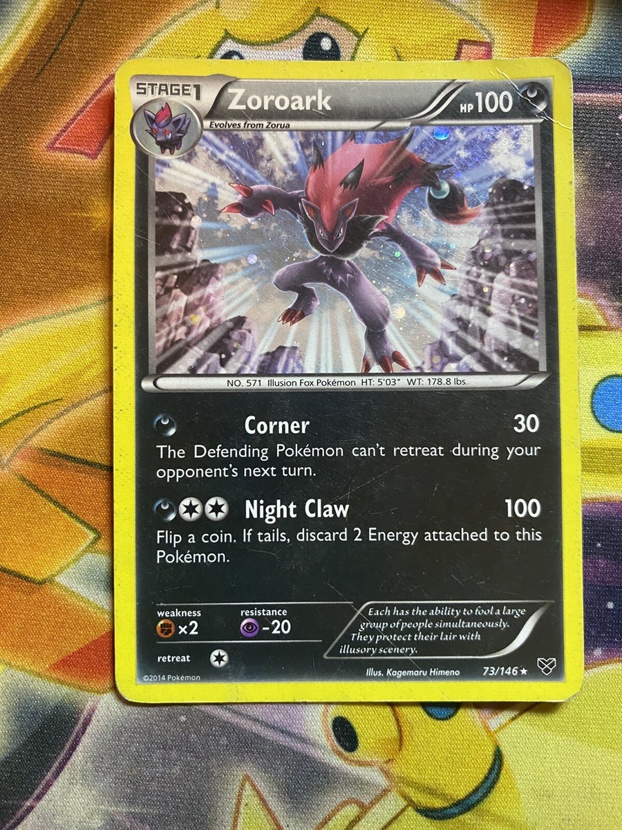Pokemon Card TCG XY Base Set Zoroark Cosmos Holo 73/146 Ultra Rare