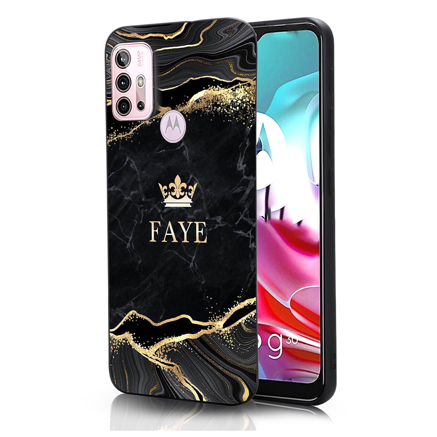 Custodia Per Motorola Moto G85 Con Supporto Ad Anello, Design In Marmo - Foto 6