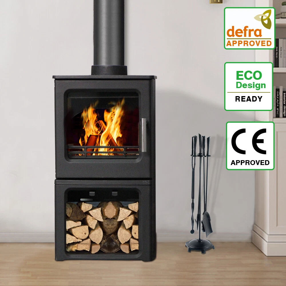 DEFRA Approved 4.3KW Woodburner Stove Eco Design Ready Wood Burning Log  Burner | eBay