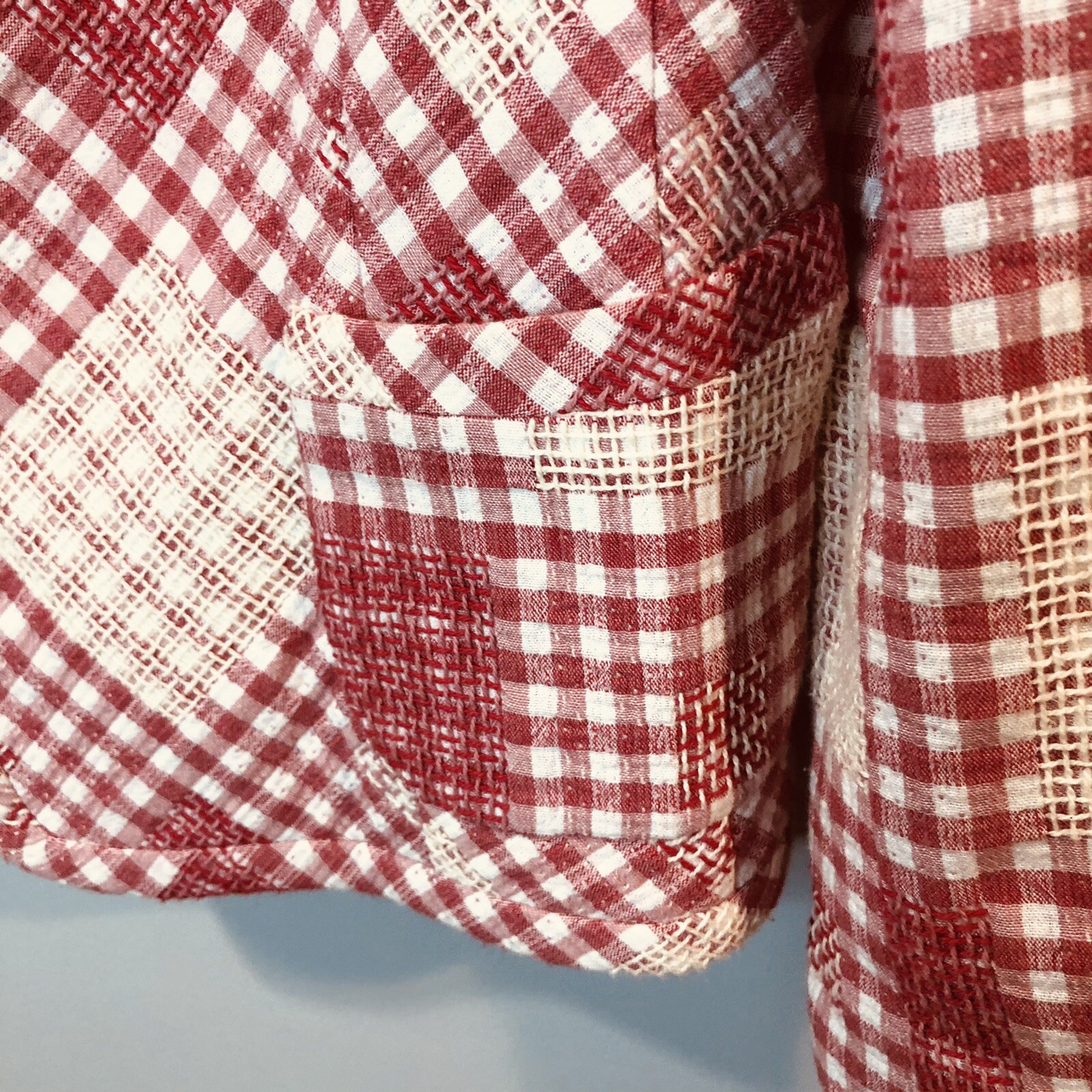 Vintage Cottagecore Gingham Plaid Patchwork Grand… - image 2