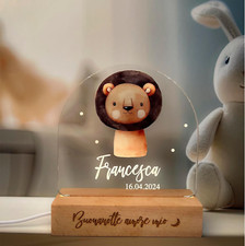 Pixel® Lampada Personalizzata Con Nome Luce Notturna per Bambini Bambina Neonato