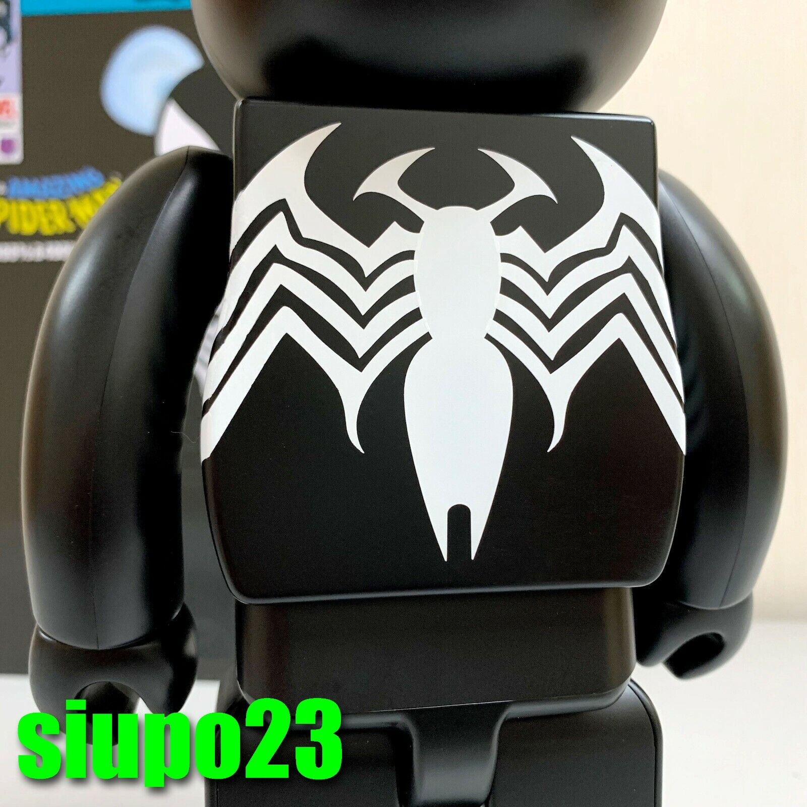 Medicom 400% + 100% Bearbrick ~ Marvel Spiderman Be@rbrick Black