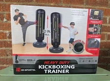 MD Sports Heavy Duty 70" Inflatable Kickboxing Trainer Free Standing Bag Black