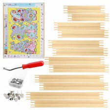 24 Pcs 6 Sets Stretcher Bars for Needlework 6 Sizes Wooden Canvas Stretcher B...