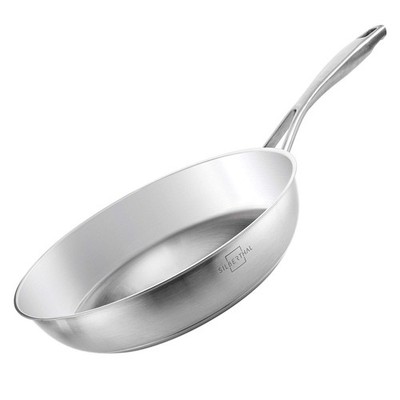 SILBERTHAL Edelstahl Pfanne Unbeschichtet - Induktion - Profi Bratpfanne 28cm - 