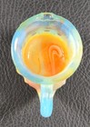 Boyd's Crystal Art Glass MINI PITCHER 1978-83 JANUARY SLAG Blue Tan Orange Glow — photo 7
