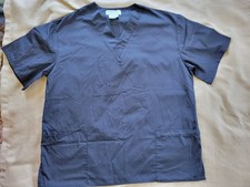 Natural Uniforms Scrub Set Small S Navy Blue Medical Nursing Top Pants Poly Cot