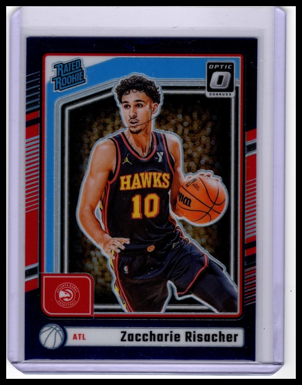 2024-25 Donruss Optic #268 Zaccharie Risacher Purple