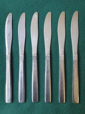 Vintage Oneida Melissa Tafelmesser x 6 Edelstahl Besteck