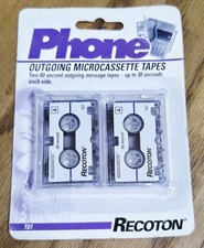 Answering Machine MicroCassette Tapes Outgoing Message Recoton T67 60 Second 2 